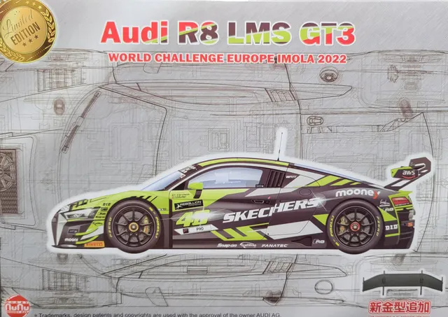 nunu-24044-audi-r8-lms-gt3-maquette-voiture-1-24-rossi image 1