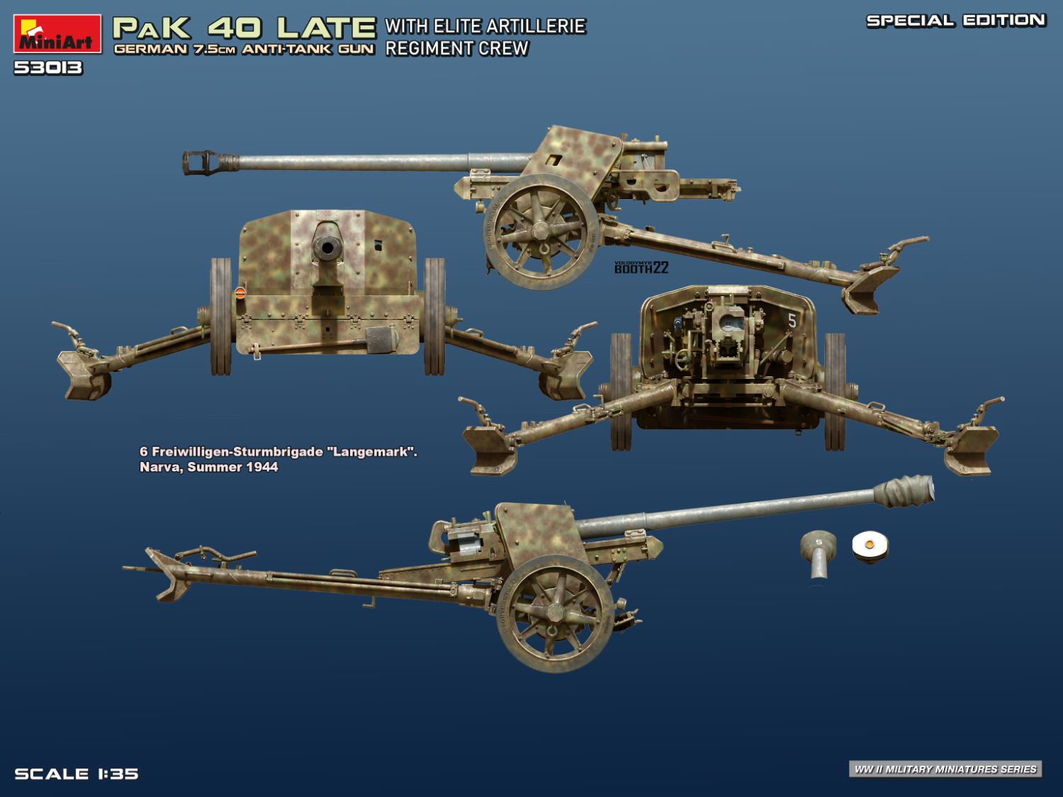 miniart-53013-pak-40-late-maquette-canon-1-35-figurines image 4