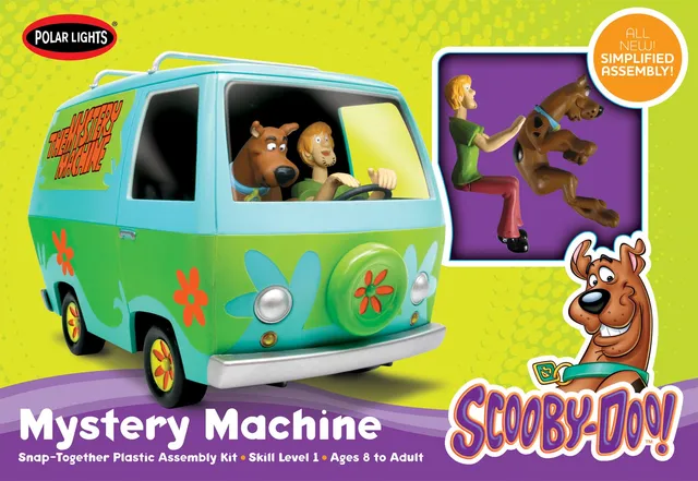 polar-lights-scooby-doo-mystery-machine-maquette-van-1-25-snap image 1
