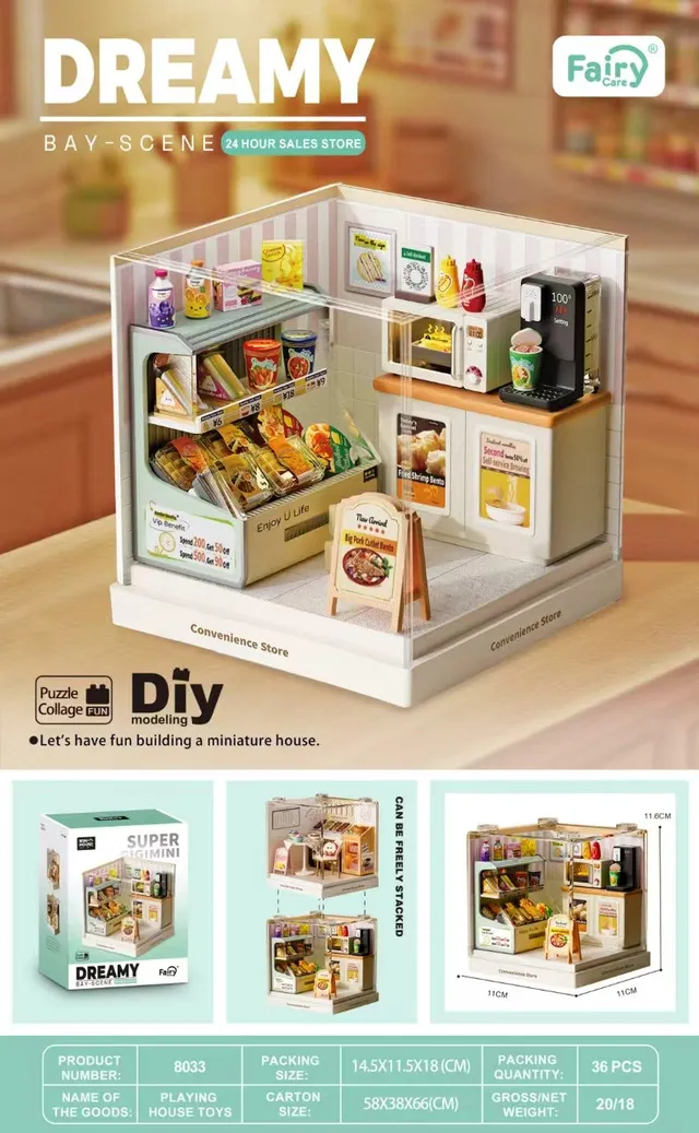 fairy-care-fc-dbs8033-maison-miniature-sup-rette-36pcs image 1