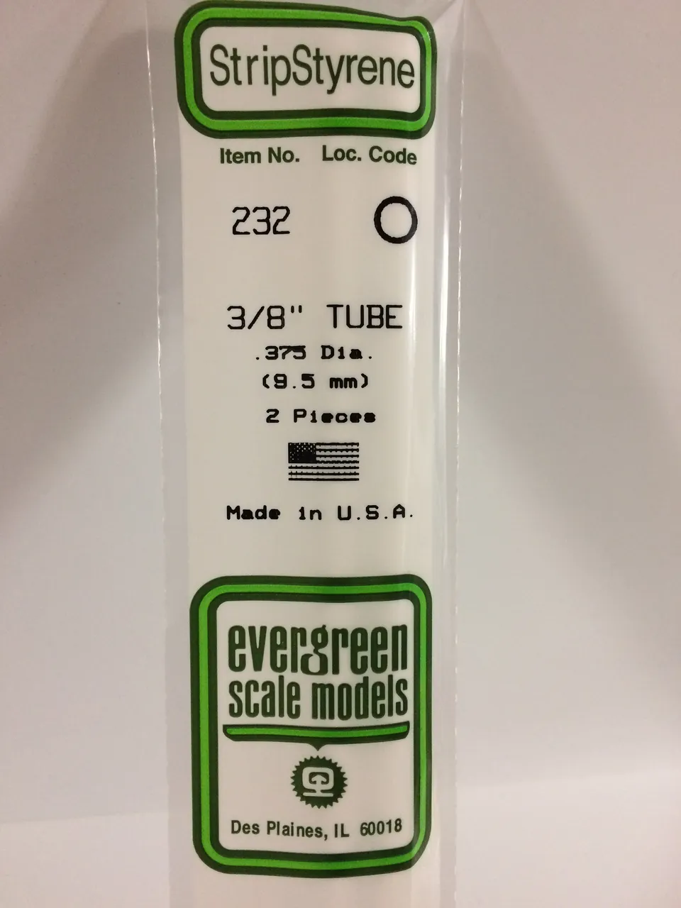 evergreen-rod-tube-232-tube-rond-9-5mm-35cm-lot-2 image 1