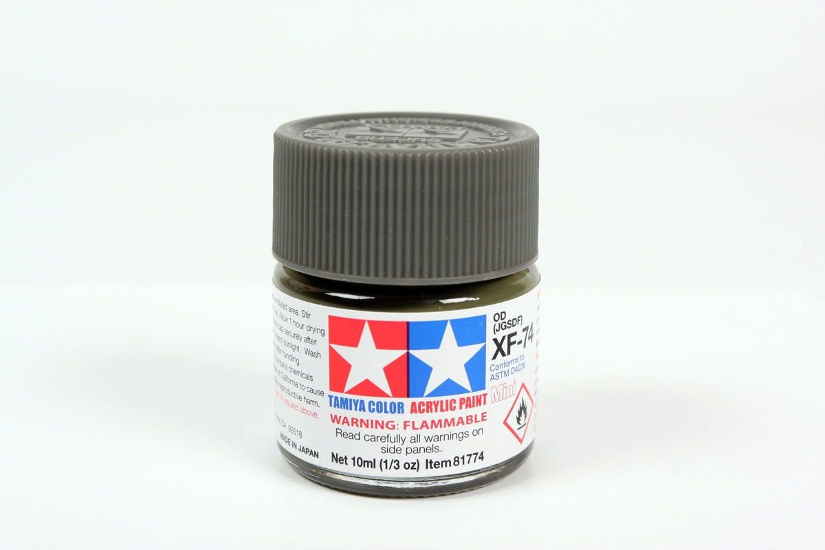 tamiya-81774-xf74-olive-drab-acrylique-mate-10ml image 1