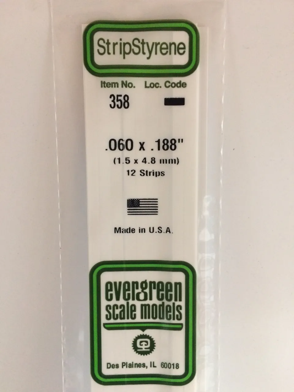 evergreen-strips-358-baguette-polystyr-ne-blanc-1-5x4-8-mm-lot-12 image 1