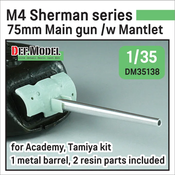def-model-dm35138-m4-sherman-75mm-m3-canon-m-tal-mantelet-tardif image 1