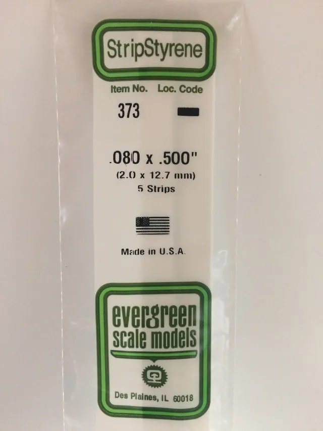 evergreen-strips-373-baguette-plate-blanche-2x12-7-mm-5-pcs image 1