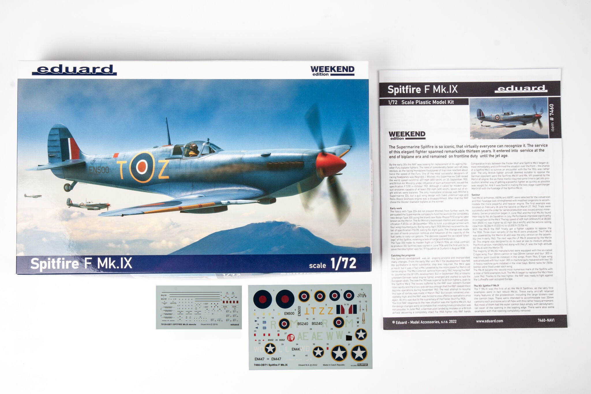 eduard-7460-1-72-spitfire-f-mk-ix-maquette-avion-weekend image 2