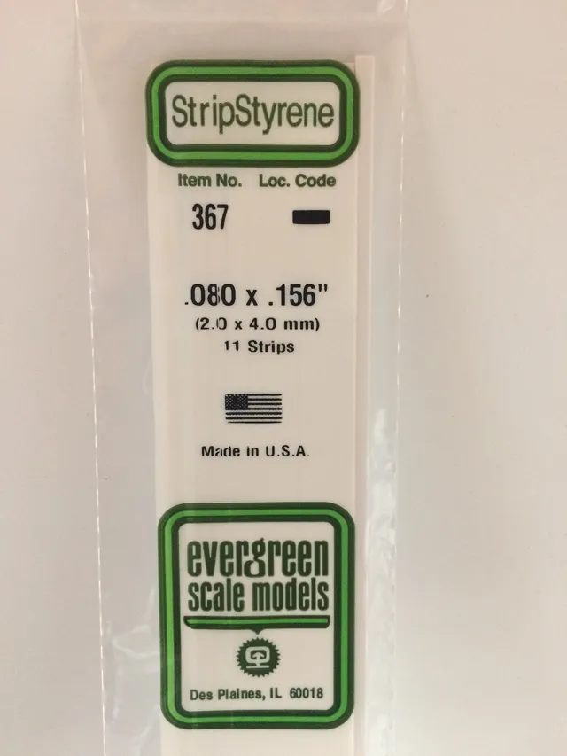 evergreen-strips-367-baguette-blanche-2x4mm-60cm-x11 image 1