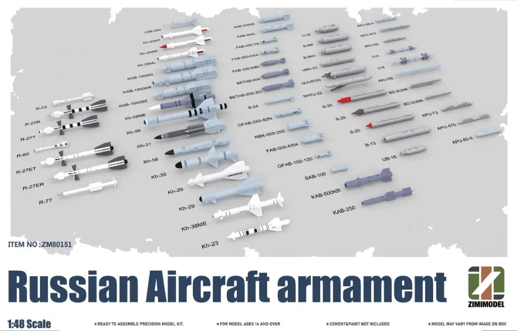 zimi-model-80151-armement-avion-russe-kit-plastique-1-48 image 1