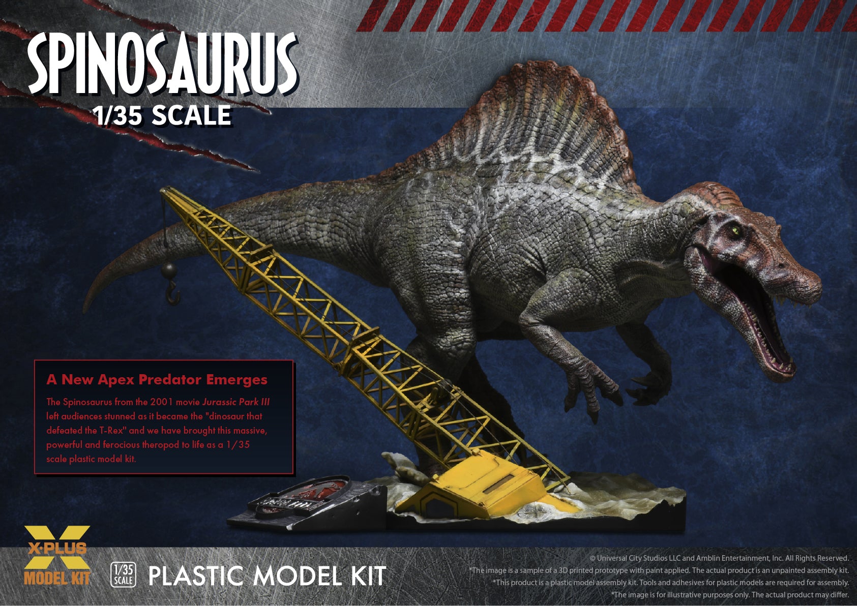 x-plus-jurassic-park-iii-spinosaurus-maquette-1-35-dinosaure image 1