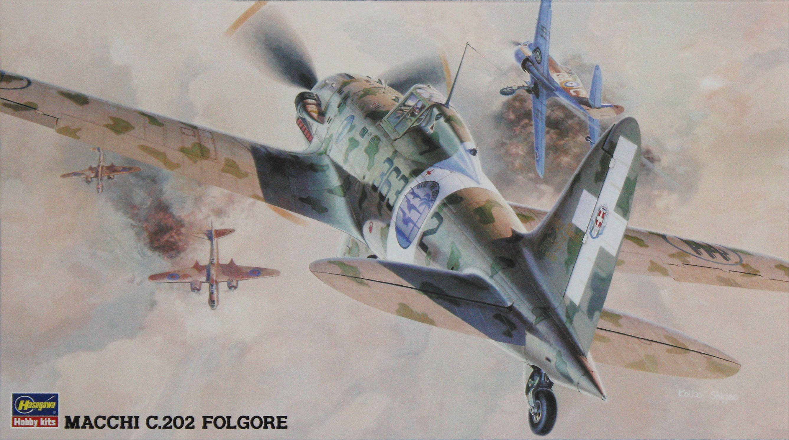 hasegawa-macchi-c-202-folgore-1-48-maquette-avion-ww2 image 1