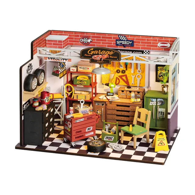rolife-dg165-garage-maquette-maison-miniature-bois-atelier image 1
