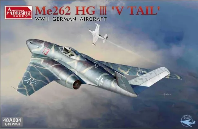 amusing-hobby-48a004-me262-hgiii-v-tail-maquette-avion-1-48-allemand image 1