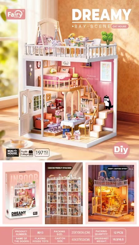 fairy-care-dreamy-bay-maison-miniature-chats-2-tages-78-pcs image 1