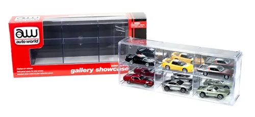auto-world-vitrine-6-voitures-miniatures-1-64-miroir-murale image 1