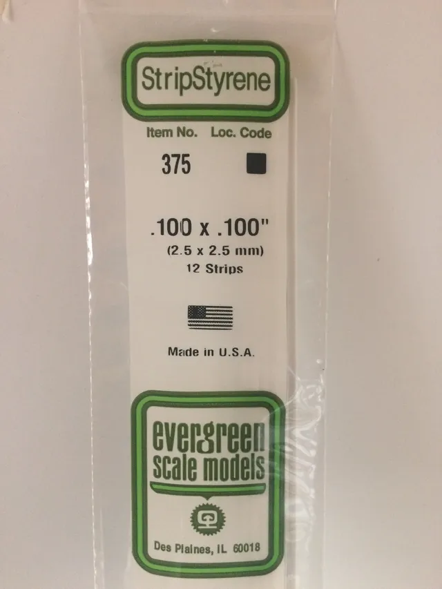 evergreen-strips-375-baguette-carr-e-blanche-2-5mm-12-pcs image 1