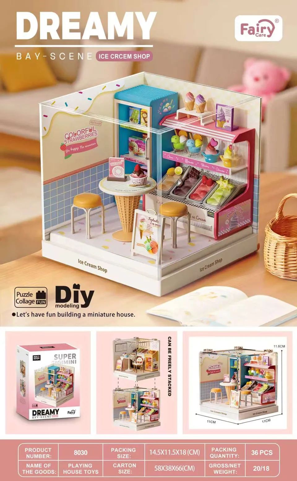 fairy-care-dreamy-bay-maison-miniature-glacier-fc-dbs8030-36-pi-ces image 1