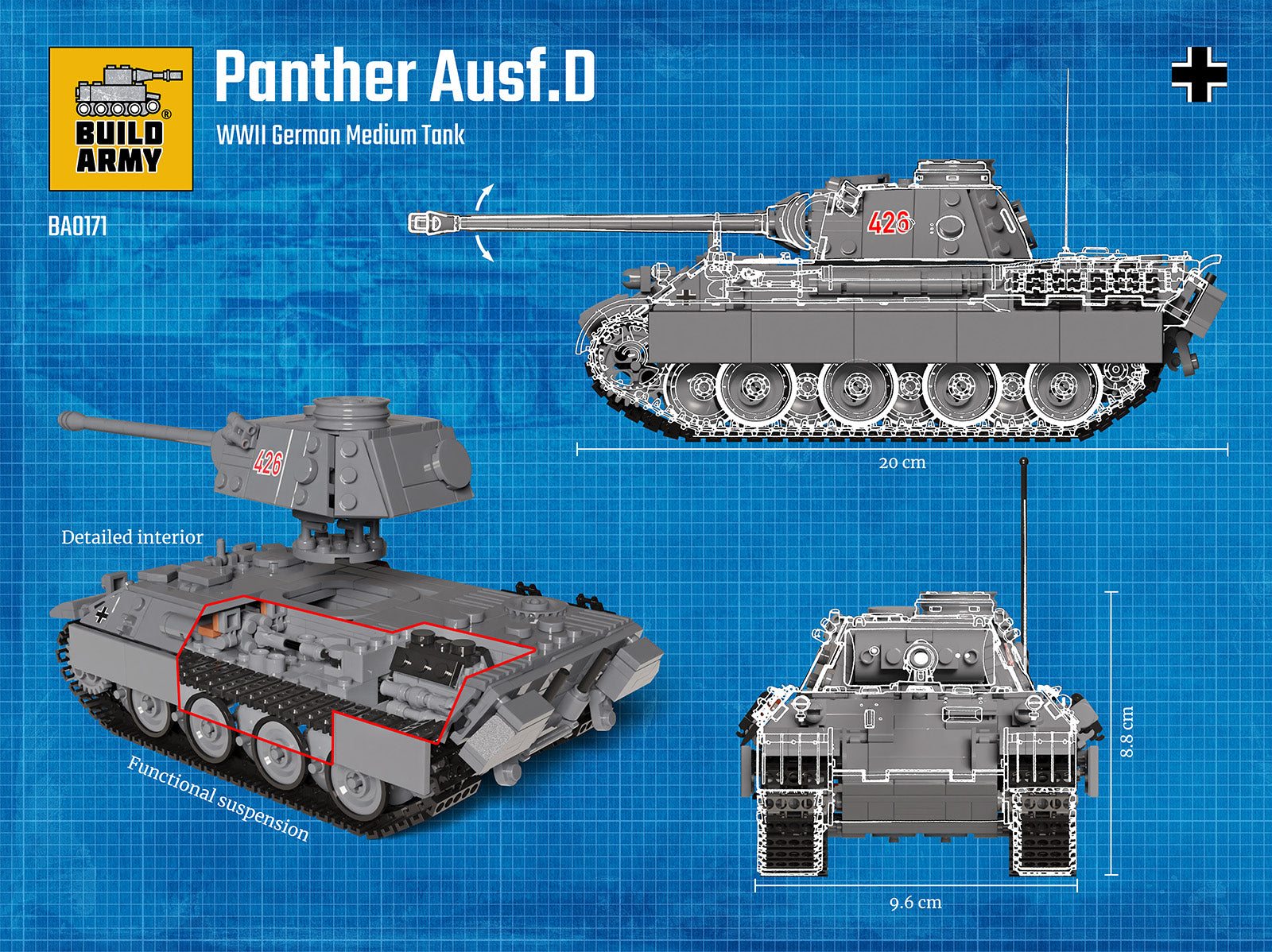 build-army-ba0171-char-panther-ausf-d-1-33-940-pcs image 3