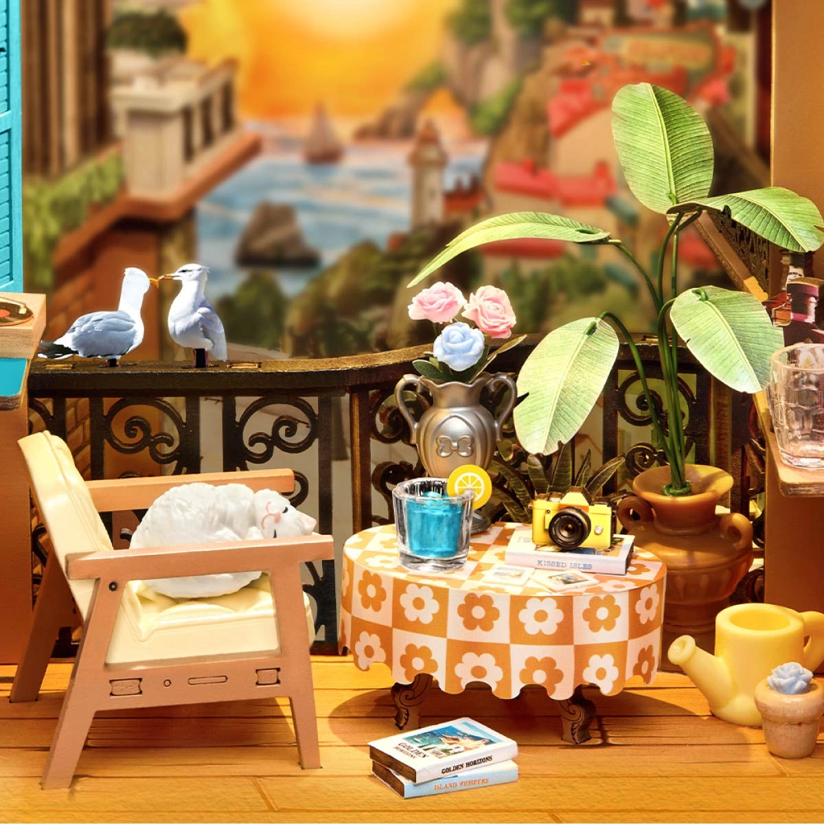 robotime-tgb18-sunset-isle-book-nook-bois-3d image 2