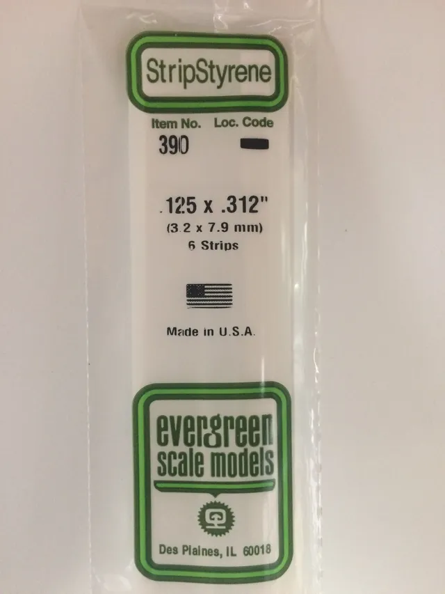 evergreen-strips-390-baguette-blanche-3-2x7-9-mm-6-pi-ces image 1