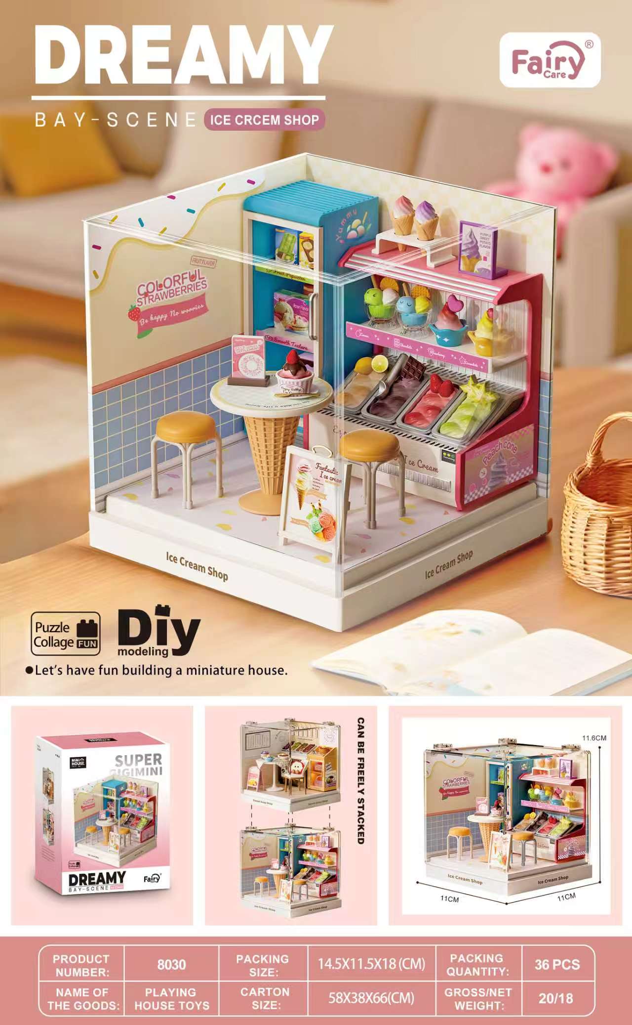 fairy-care-dreamy-bay-maison-miniature-glacier-fc-dbs8030-36-pi-ces image 1
