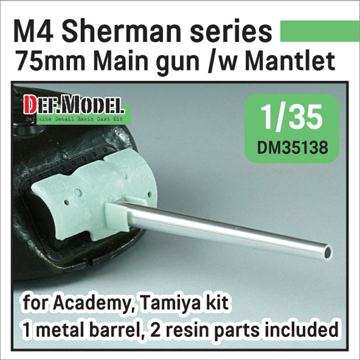 def-model-dm35138-m4-sherman-75mm-m3-canon-m-tal-mantelet-tardif image 1