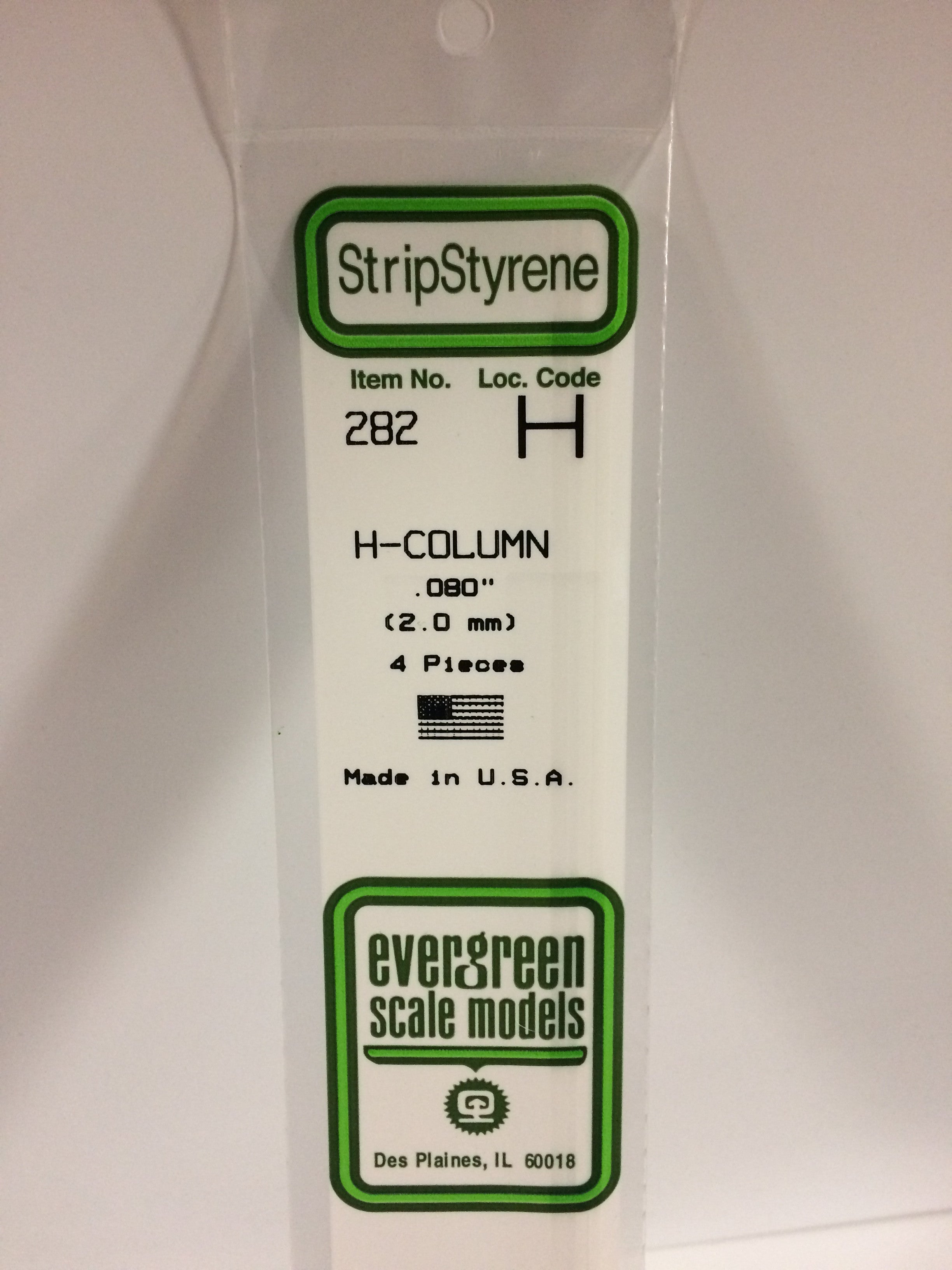 evergreen-shapes-282-profil-h-polystyr-ne-2-mm-x4 image 1