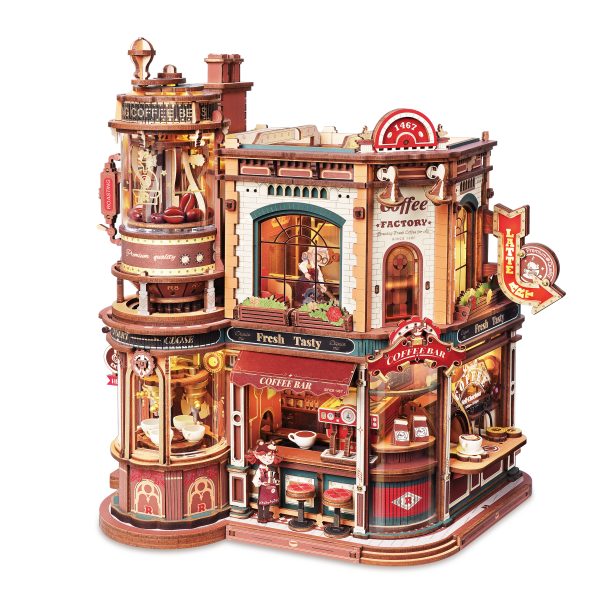 rokr-eab02-dream-coffee-factory-puzzle-bois-3d-m-canique-lumineux image 1