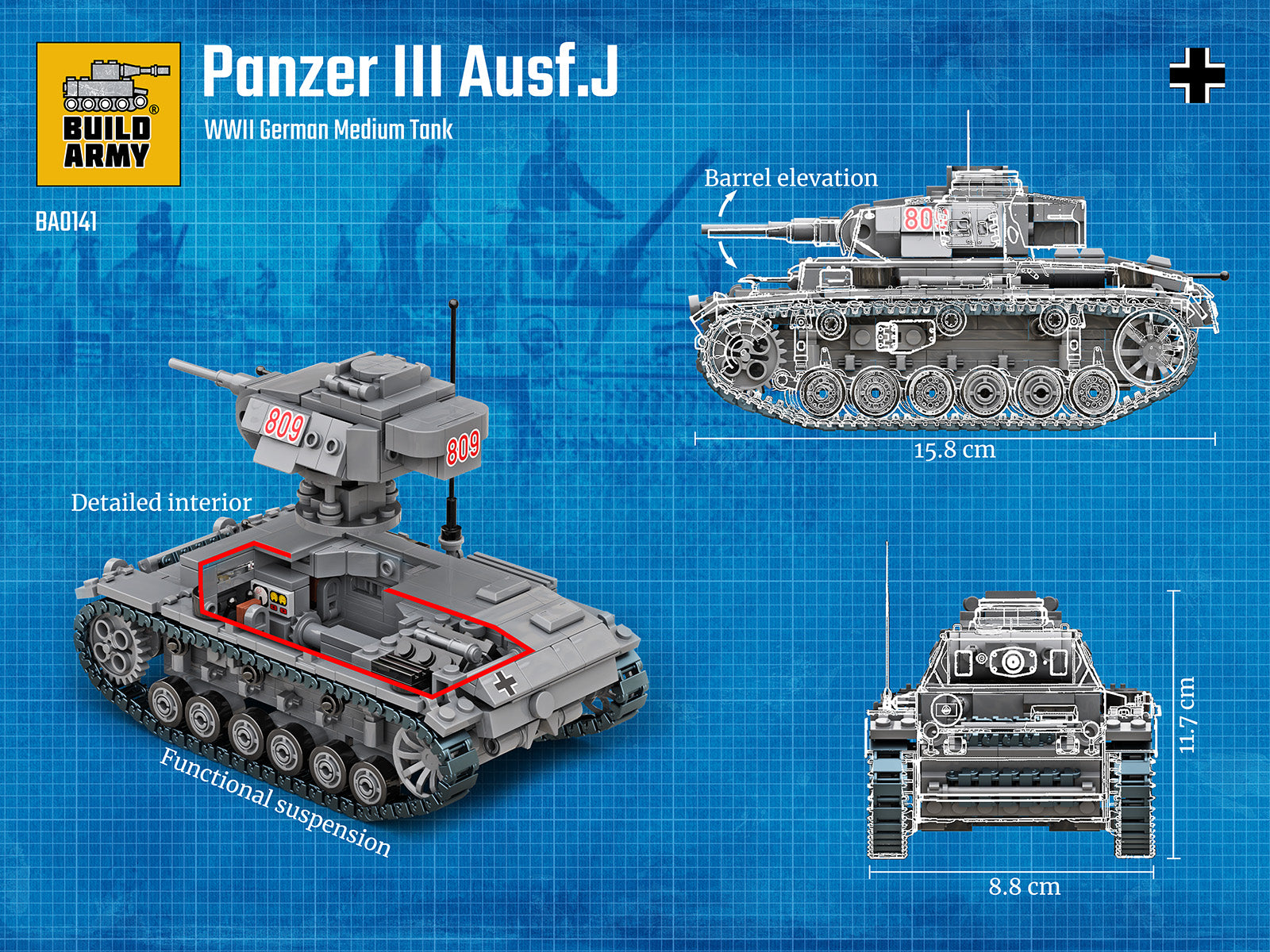 build-army-ba0141-panzer-iii-ausf-j-char-briques-685 image 4