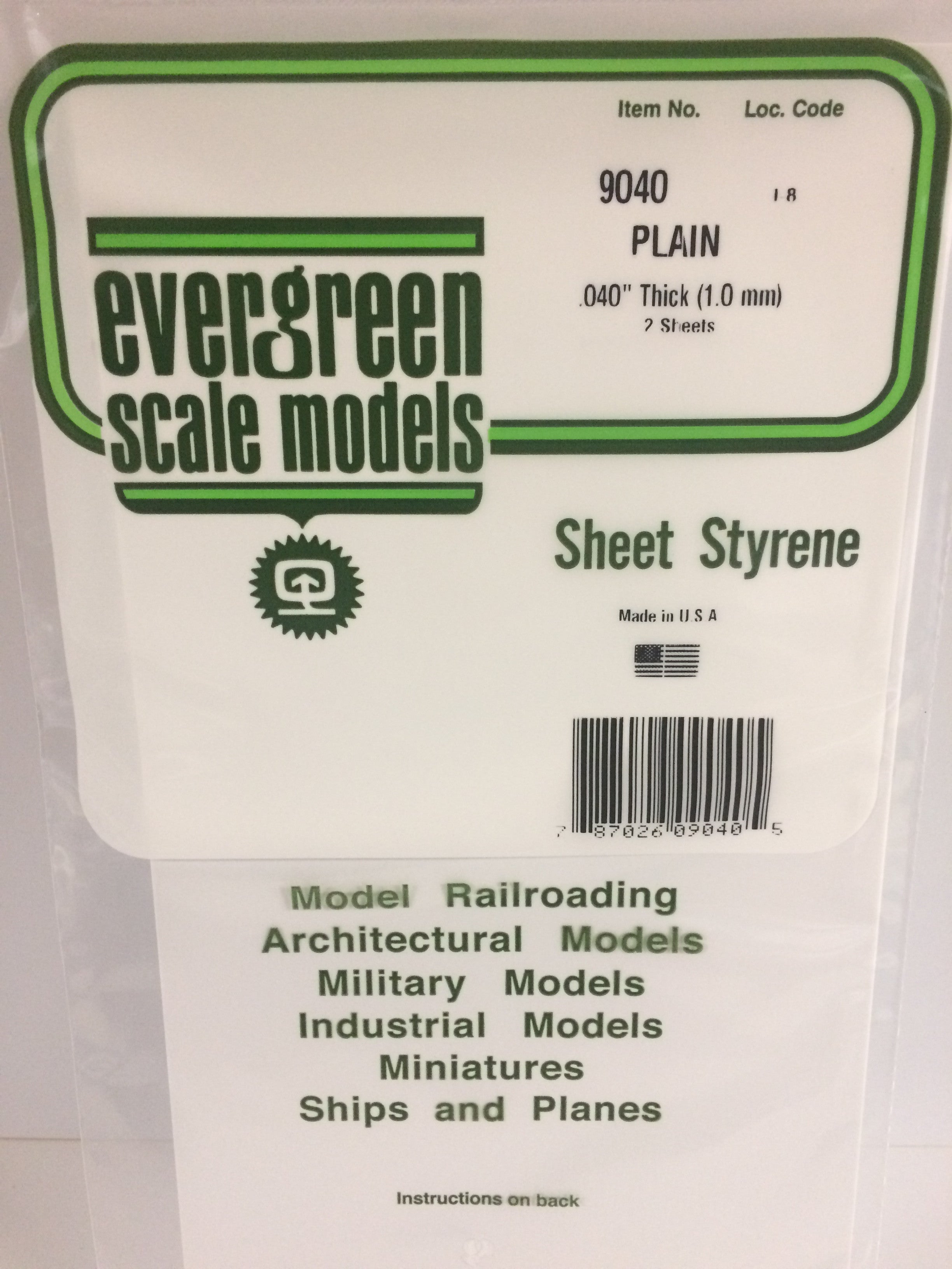 evergreen-sheets-9040-plaque-1mm-15x30cm-blanc-lot-2 image 1