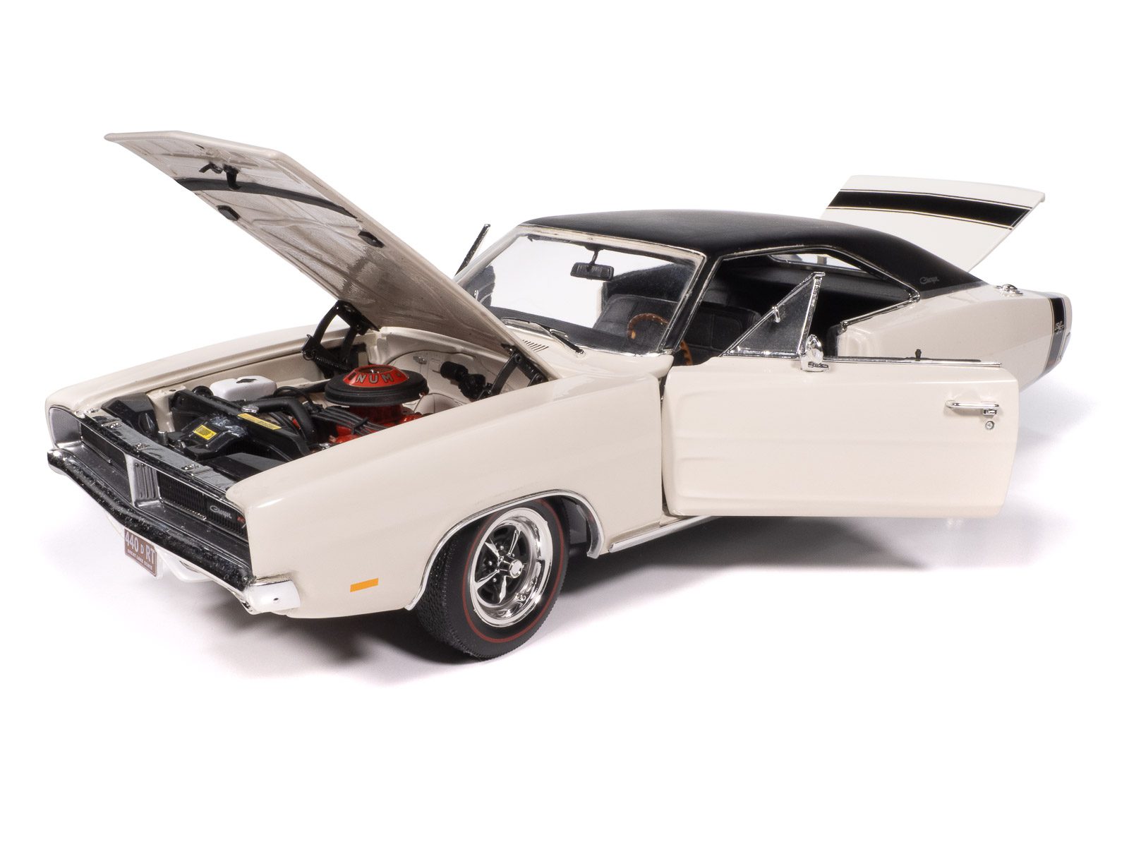 american-muscle-dodge-charger-1969-miniature-1-18-blanche image 2