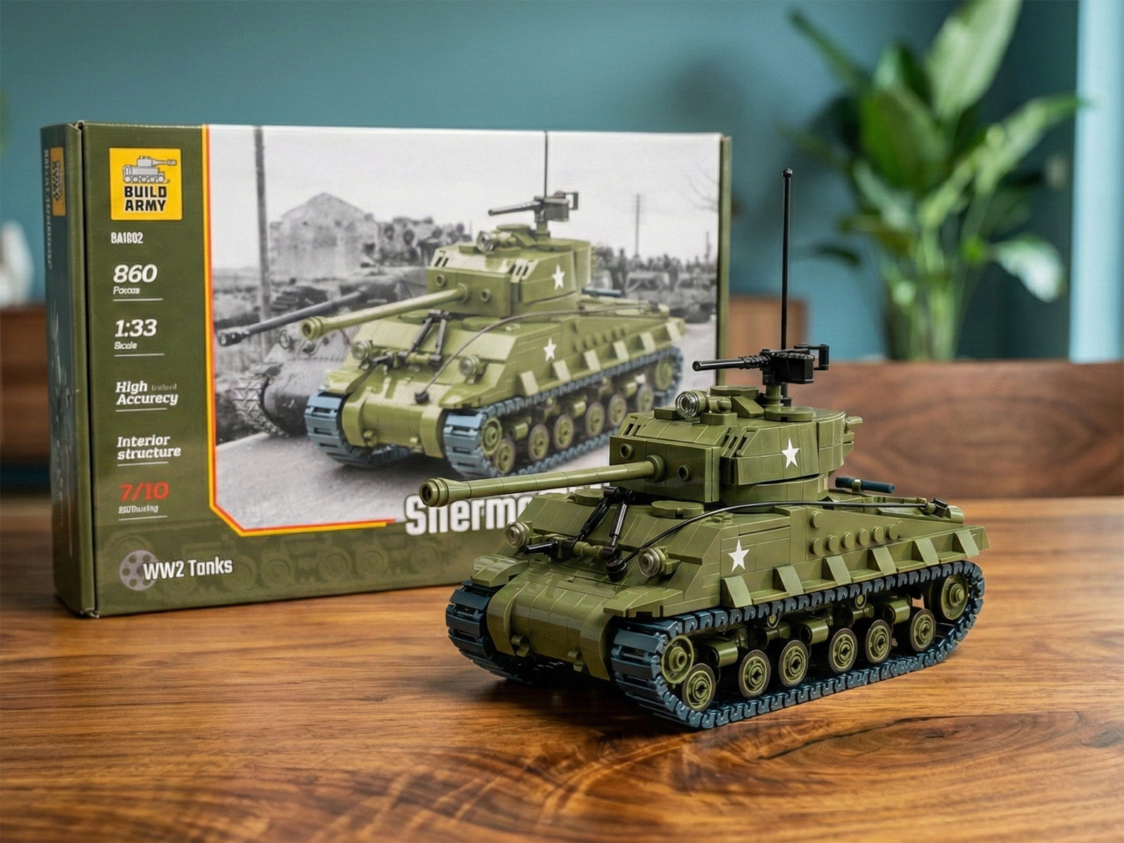 build-army-ba1002-maquette-char-sherman-m4a3e8-easy-8-1-33 image 3