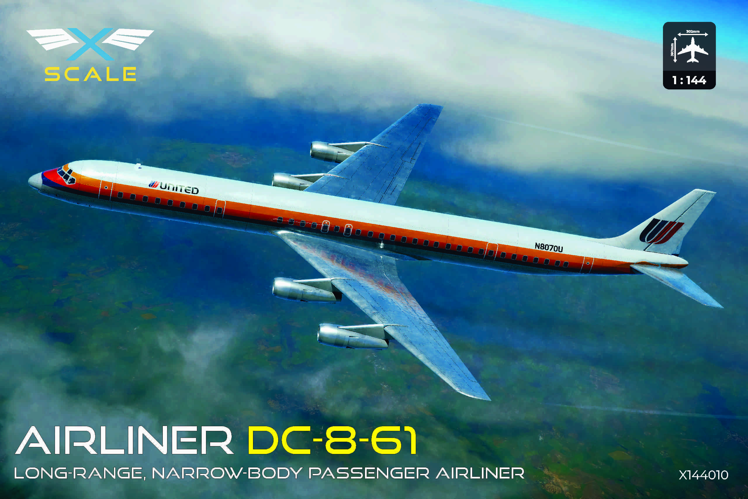 x-scale-144010-dc-8-61-united-airlines-maquette-avion-1-144 image 1