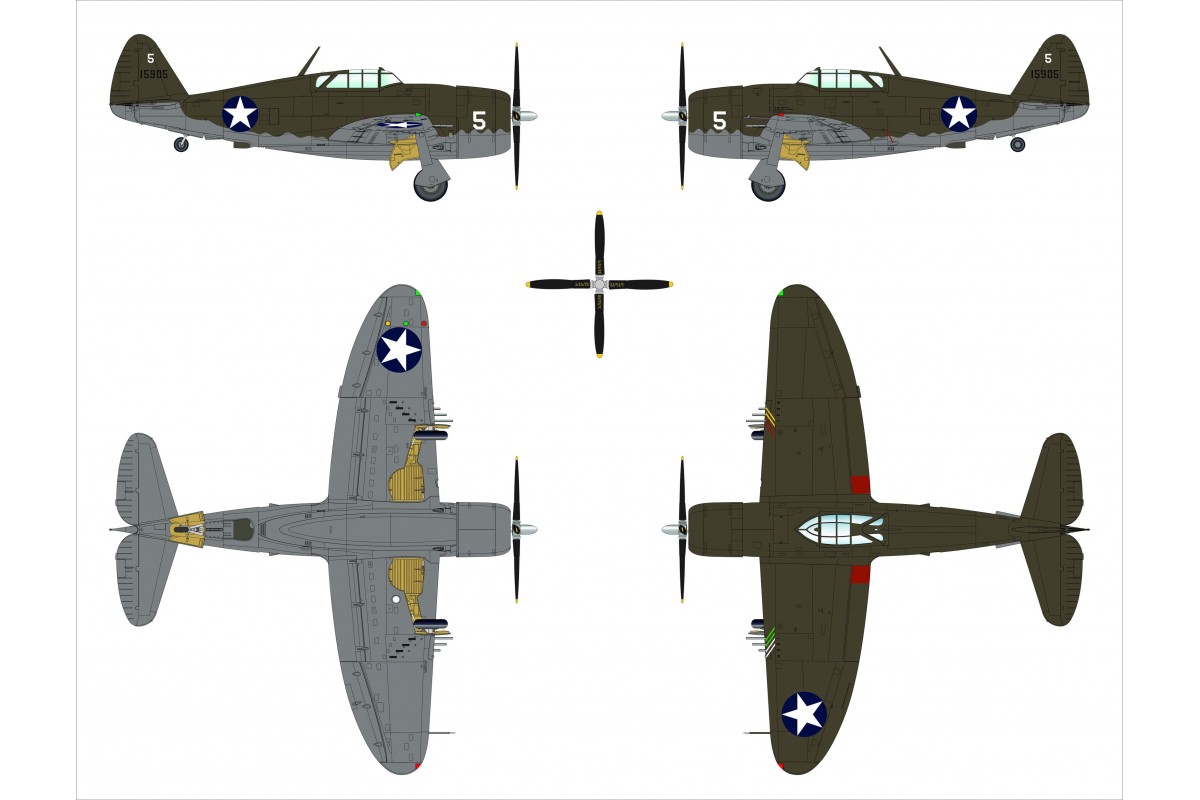 dora-wings-p-47b-thunderbolt-maquette-avion-1-48-razorback-usaaf image 6