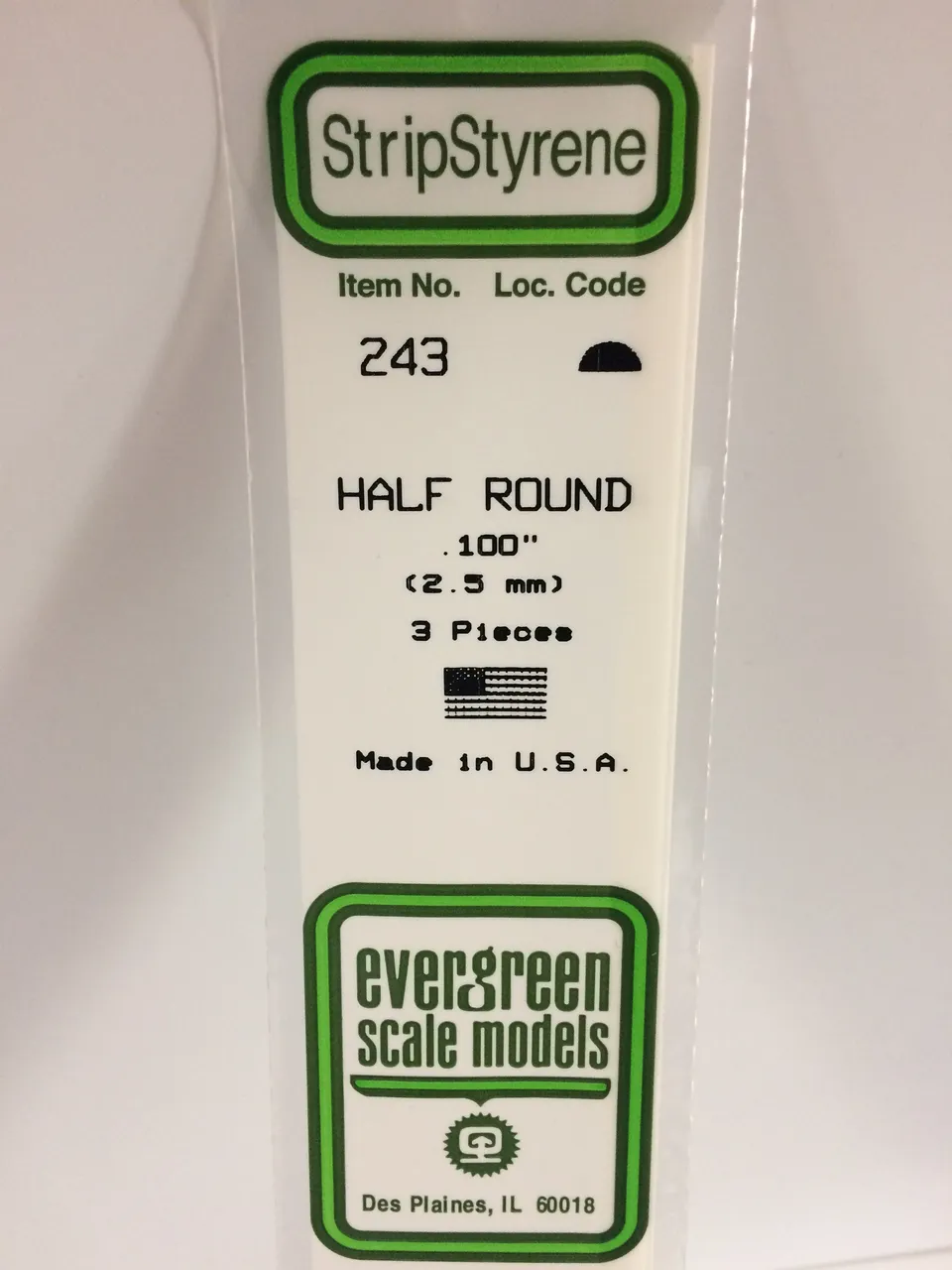 evergreen-shapes-243-demi-rond-plastique-2-5-mm-3-pcs image 1