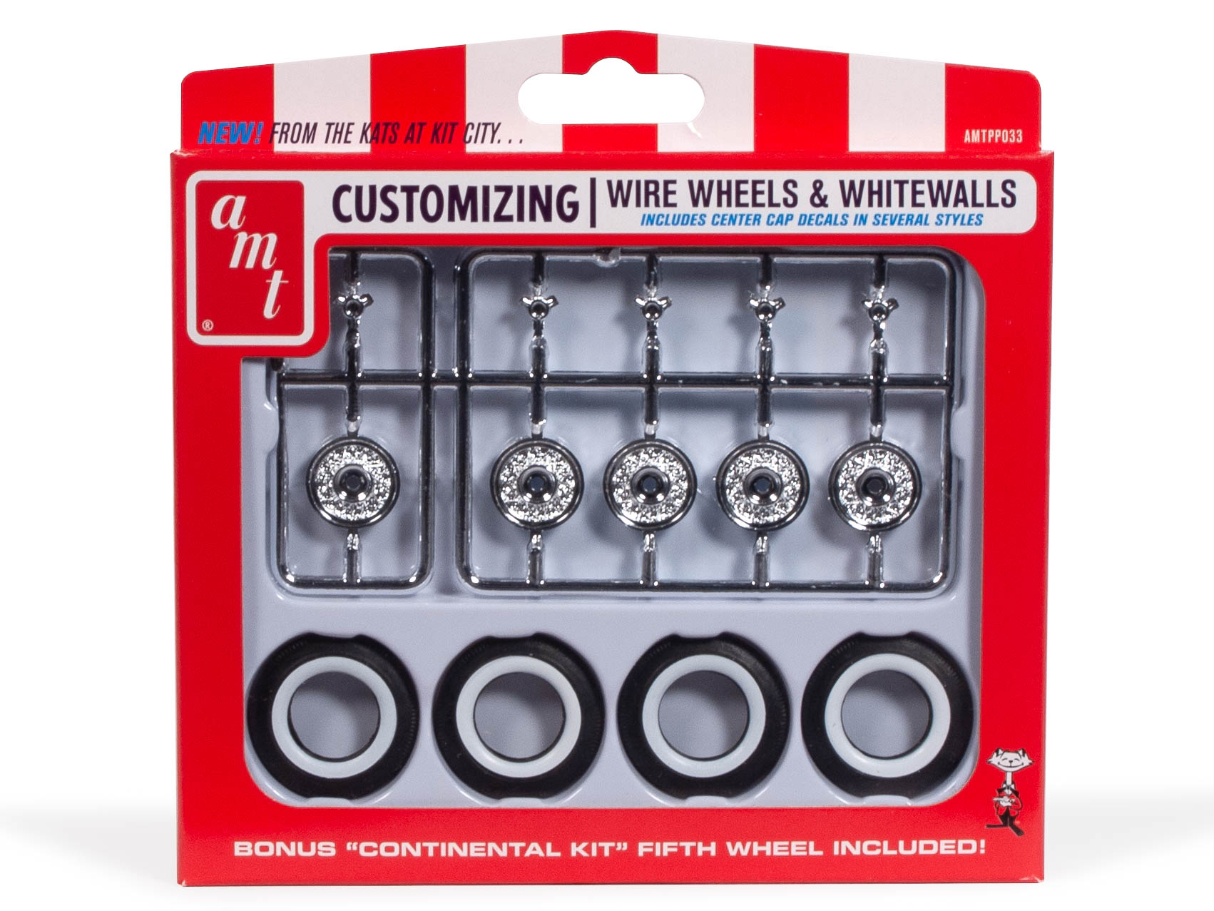 amt-kh-wire-wheels-pack-jantes-pneus-1-25-chrome-flancs-blancs image 1