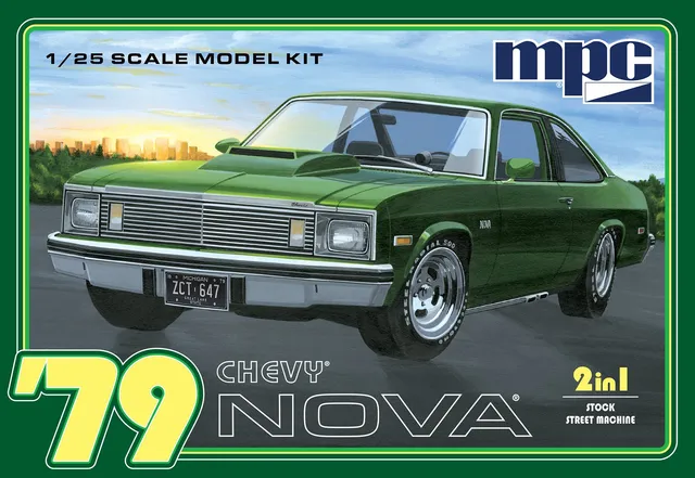 mpc-chevy-nova-1979-maquette-1-25-kit-2-en-1-stock-custom image 1