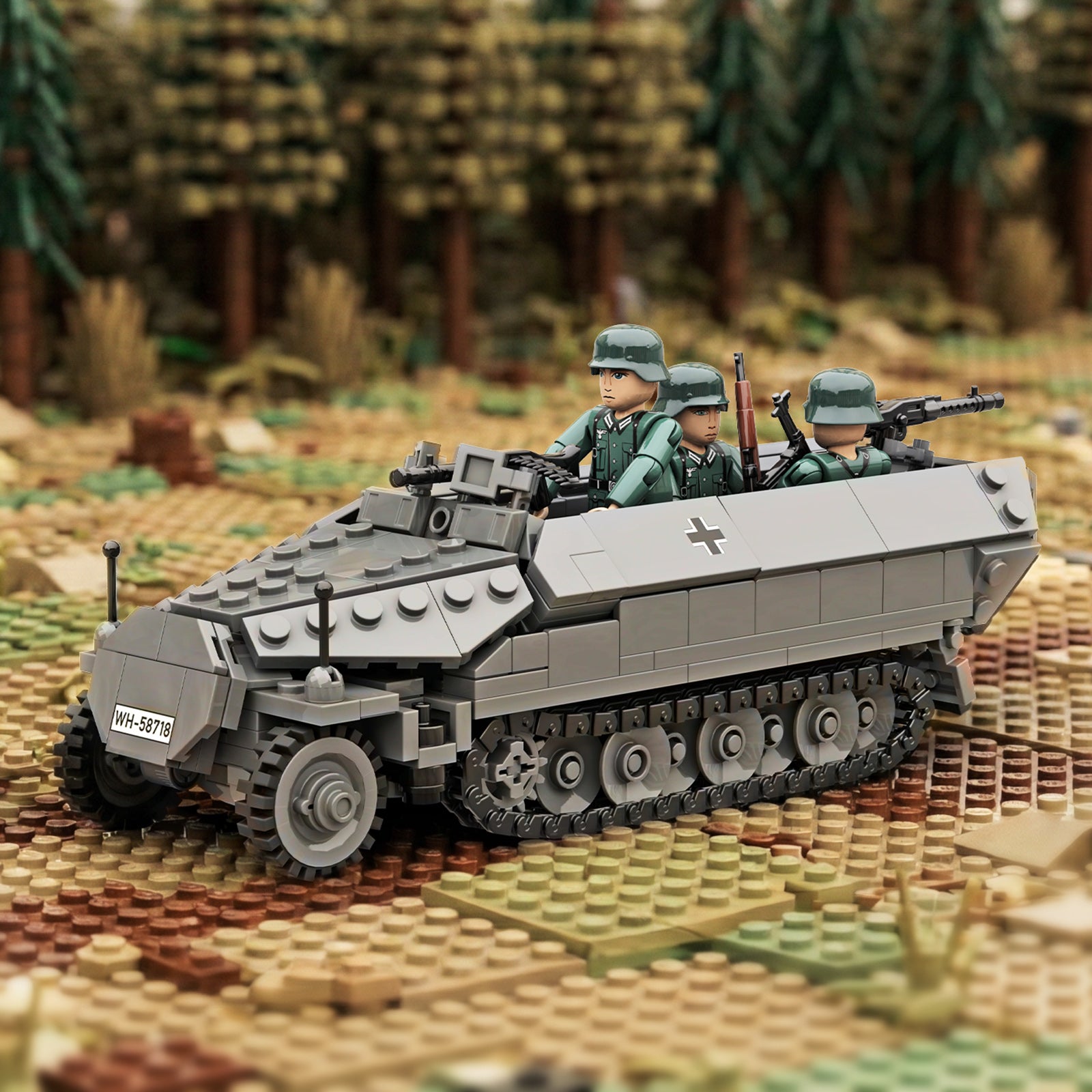 build-army-ba0251-sd-kfz-251-ausf-d-briques-415-pcs-ww2 image 3