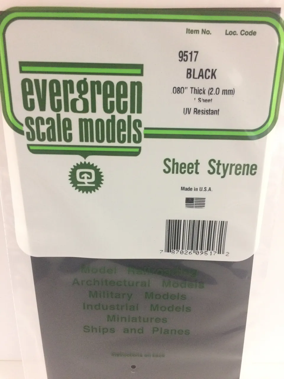 evergreen-sheets-9517-plaque-lisse-15x30cm-noire-2mm image 1