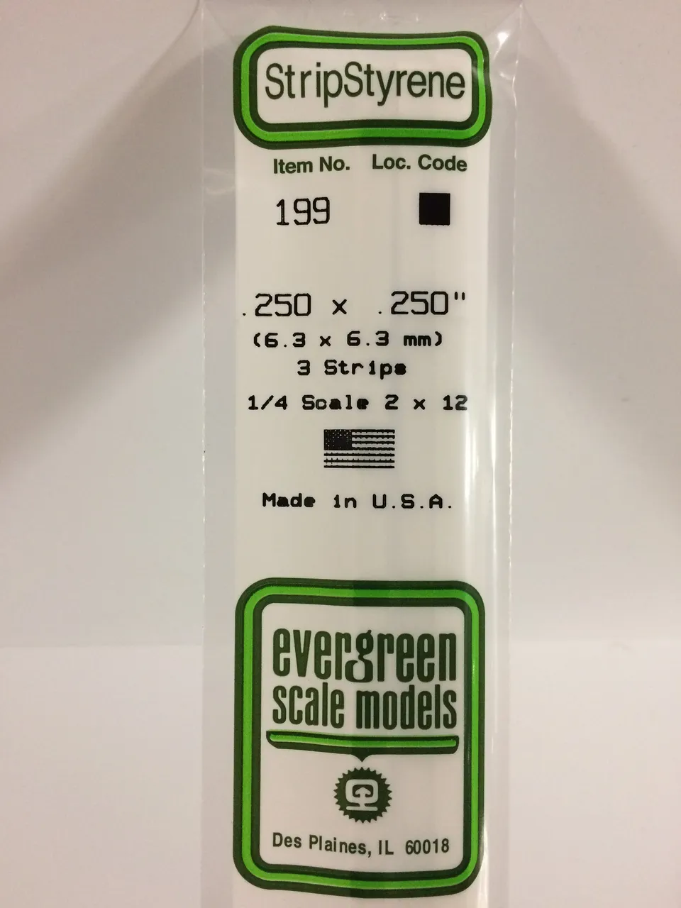 evergreen-strips-199-profil-carr-blanc-6-3x6-3-mm-3-pi-ces-35cm image 1