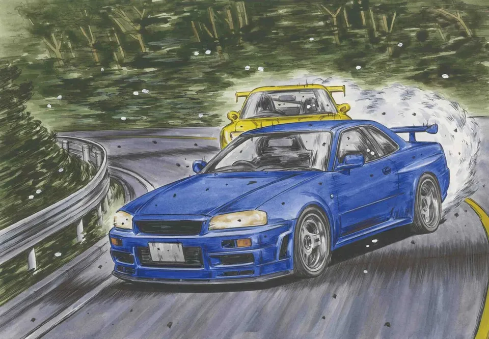 fujimi-183909-initial-d-skyline-gt-r-bnr34-maquette-1-24-hoshino image 1