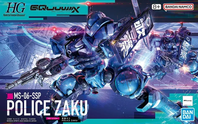 bandai-hg-police-zaku-1-144-maquette-gundam-gquuuuuux image 1