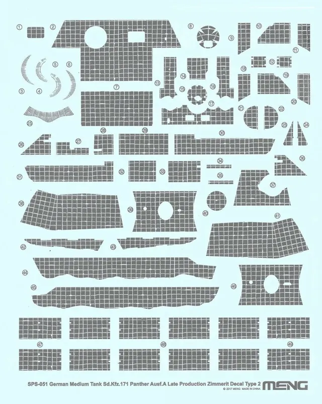 meng-sps051-panther-a-maquette-decal-zimmerit-1-35-type-2 image 1
