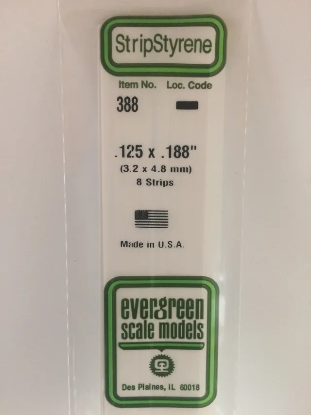 evergreen-strips-388-baguette-plastique-blanc-3-2x4-8-mm-8-pcs image 1