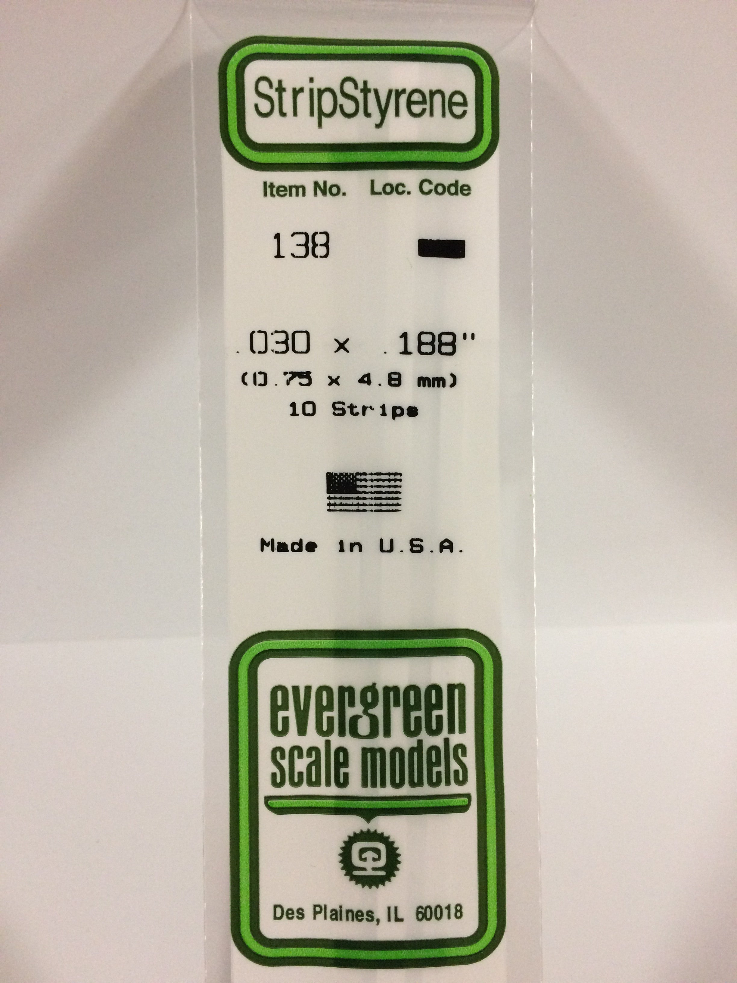 evergreen-strips-138-profil-blanc-0-75x4-8mm-10-pi-ces image 1