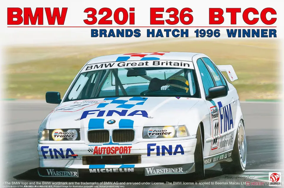 beemax-24045-bmw-320i-e36-btcc-maquette-voiture-1-24-1996 image 1