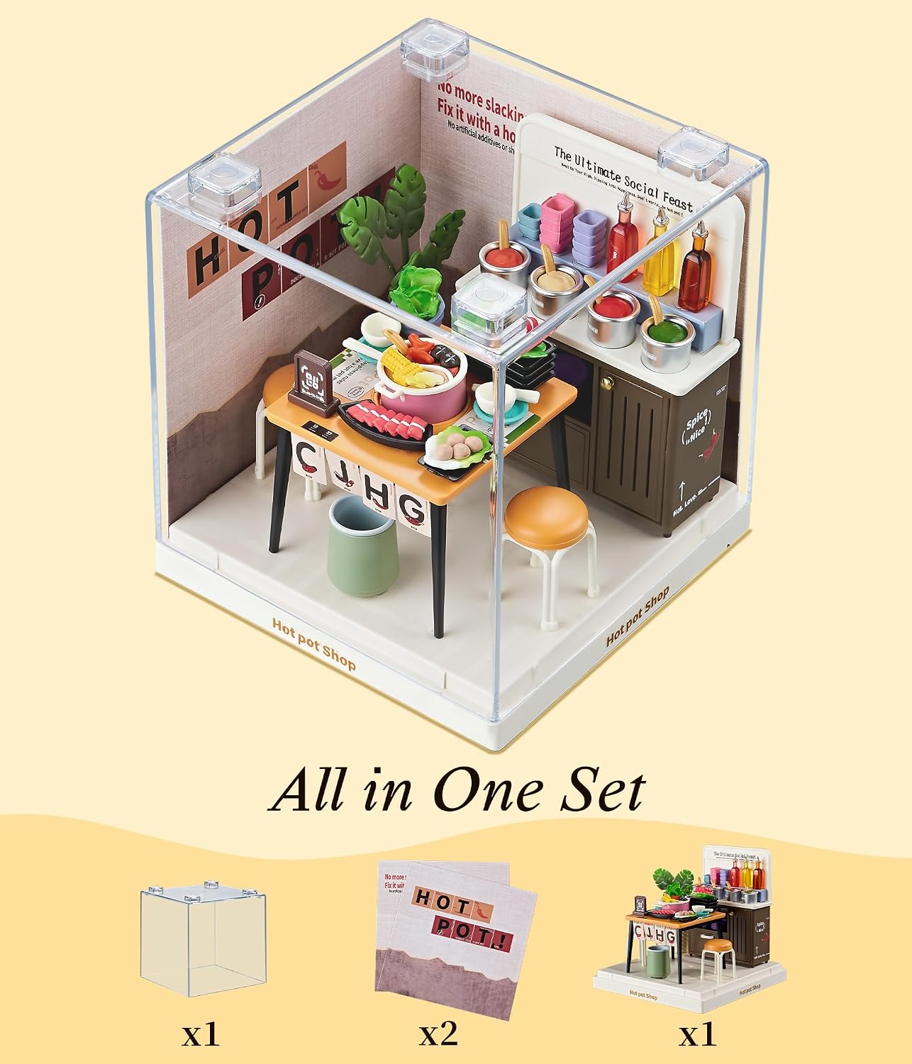 fairy-care-fc-dbs8035-maison-miniature-hotpot-restaurant-diy image 6