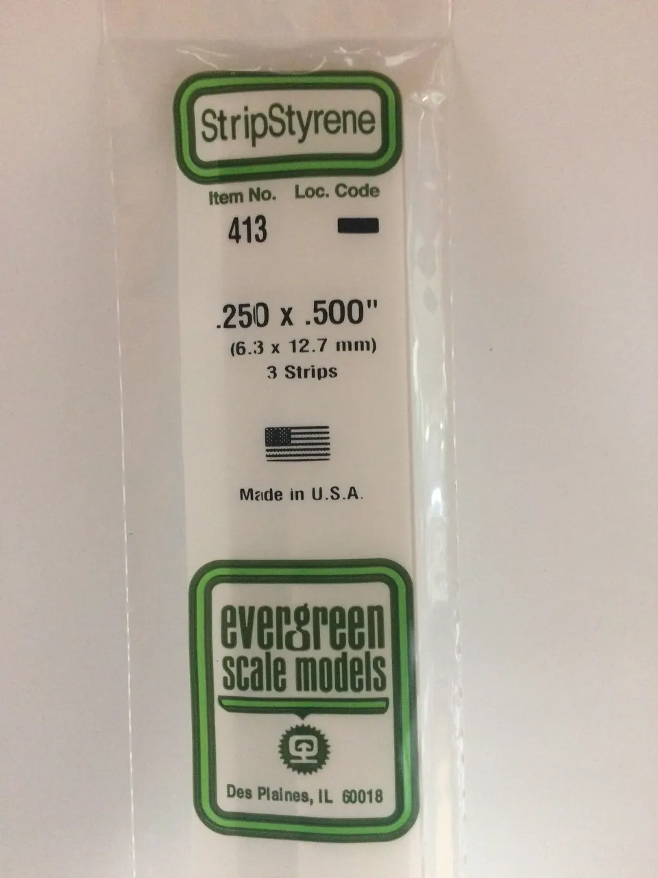 evergreen-strips-413-baguette-blanche-6-3x12-7-mm-60-cm-3-pcs image 1