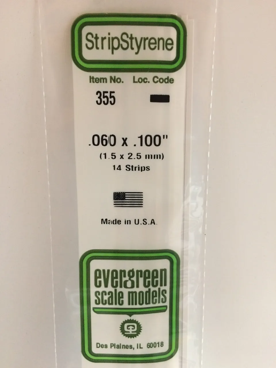 evergreen-strips-355-baguette-polystyr-ne-blanc-1-5x2-5mm-lot-14 image 1