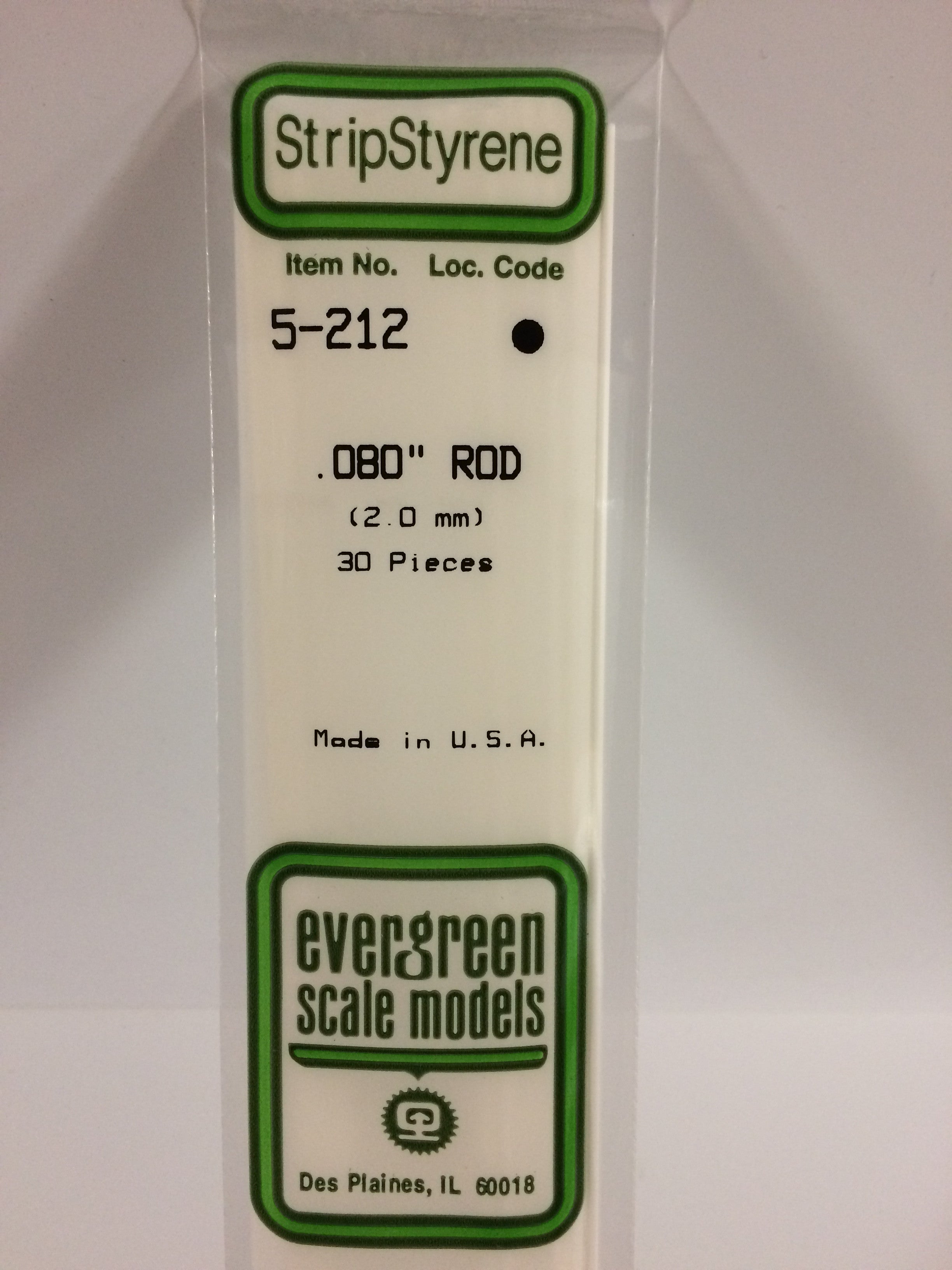 evergreen-rod-212-tige-ronde-plastique-2-0-mm-lot-6 image 2