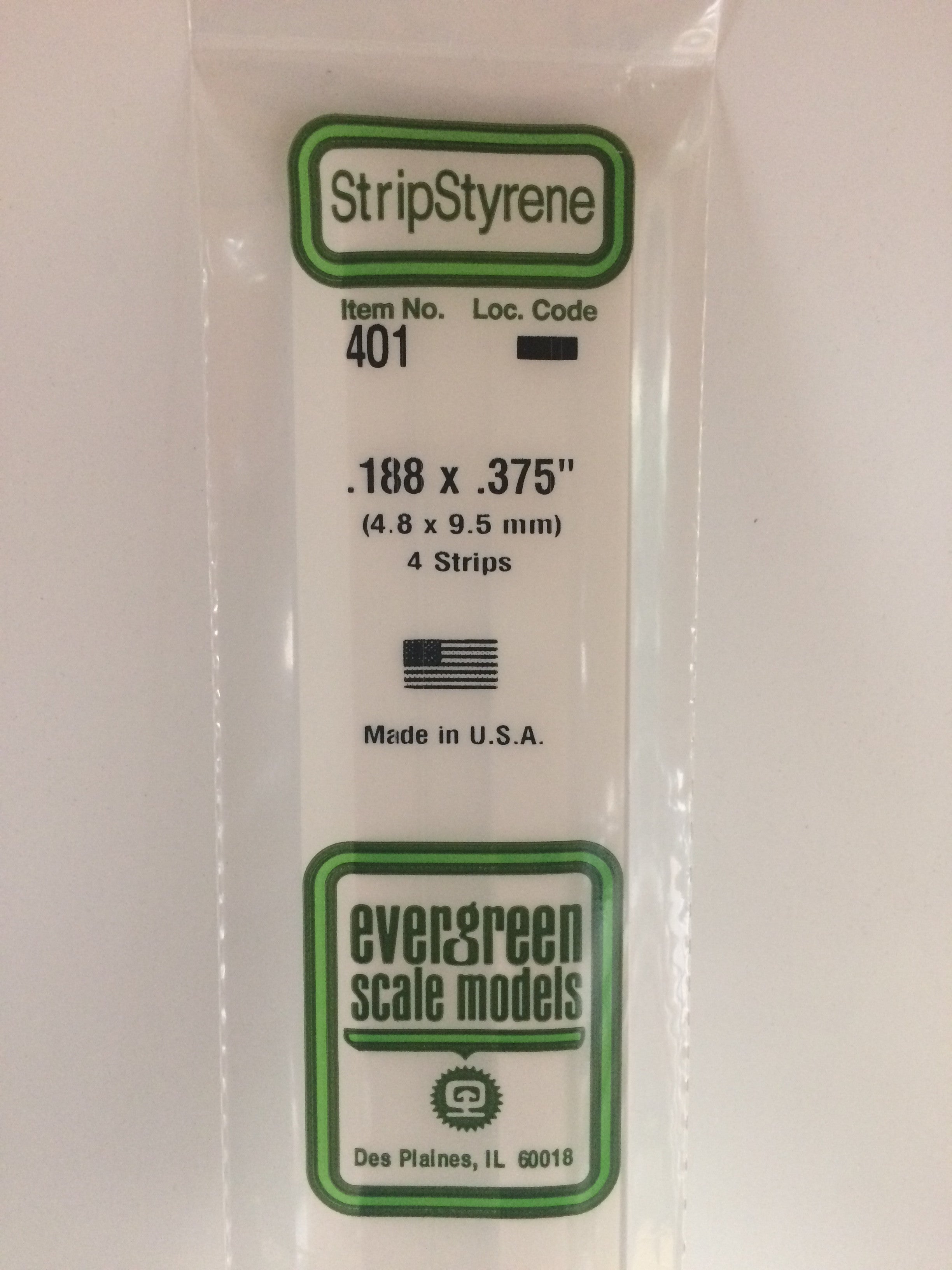 evergreen-strips-401-baguette-polystyr-ne-4-8x9-5-mm-x4 image 1